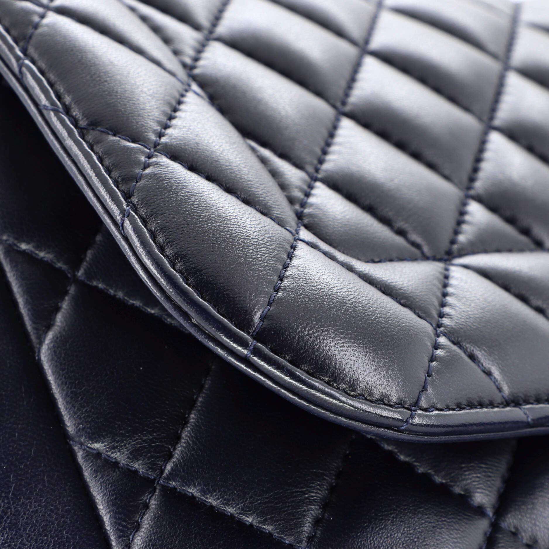 Chanel Mademoiselle Chic Flap Bag Quilted Lambskin Jumbo 6