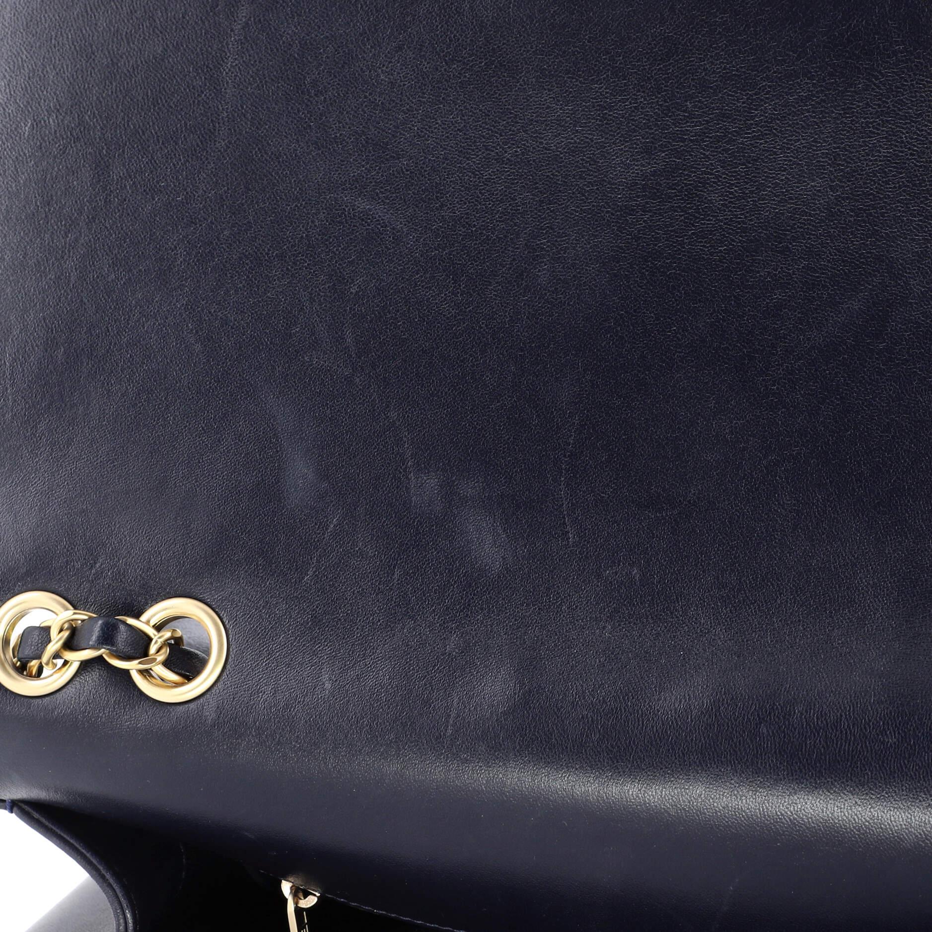 Chanel Mademoiselle Chic Flap Bag Quilted Lambskin Jumbo 7