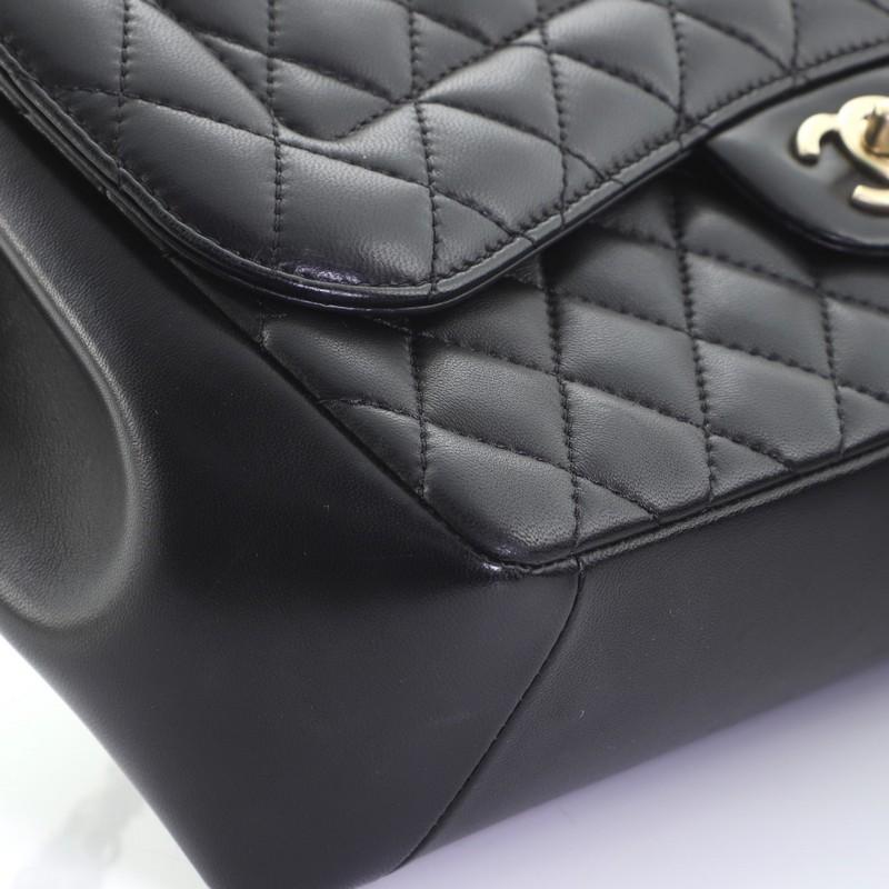 Chanel Mademoiselle Chic Flap Bag Quilted Lambskin Jumbo In Good Condition In NY, NY