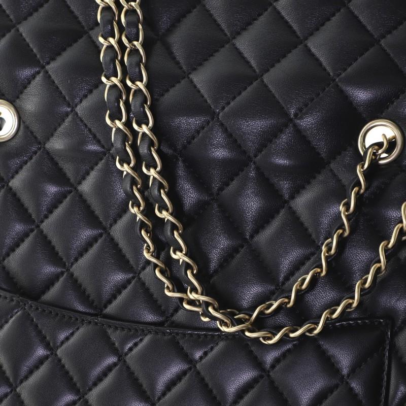 Women's or Men's Chanel Mademoiselle Chic Flap Bag Quilted Lambskin Jumbo