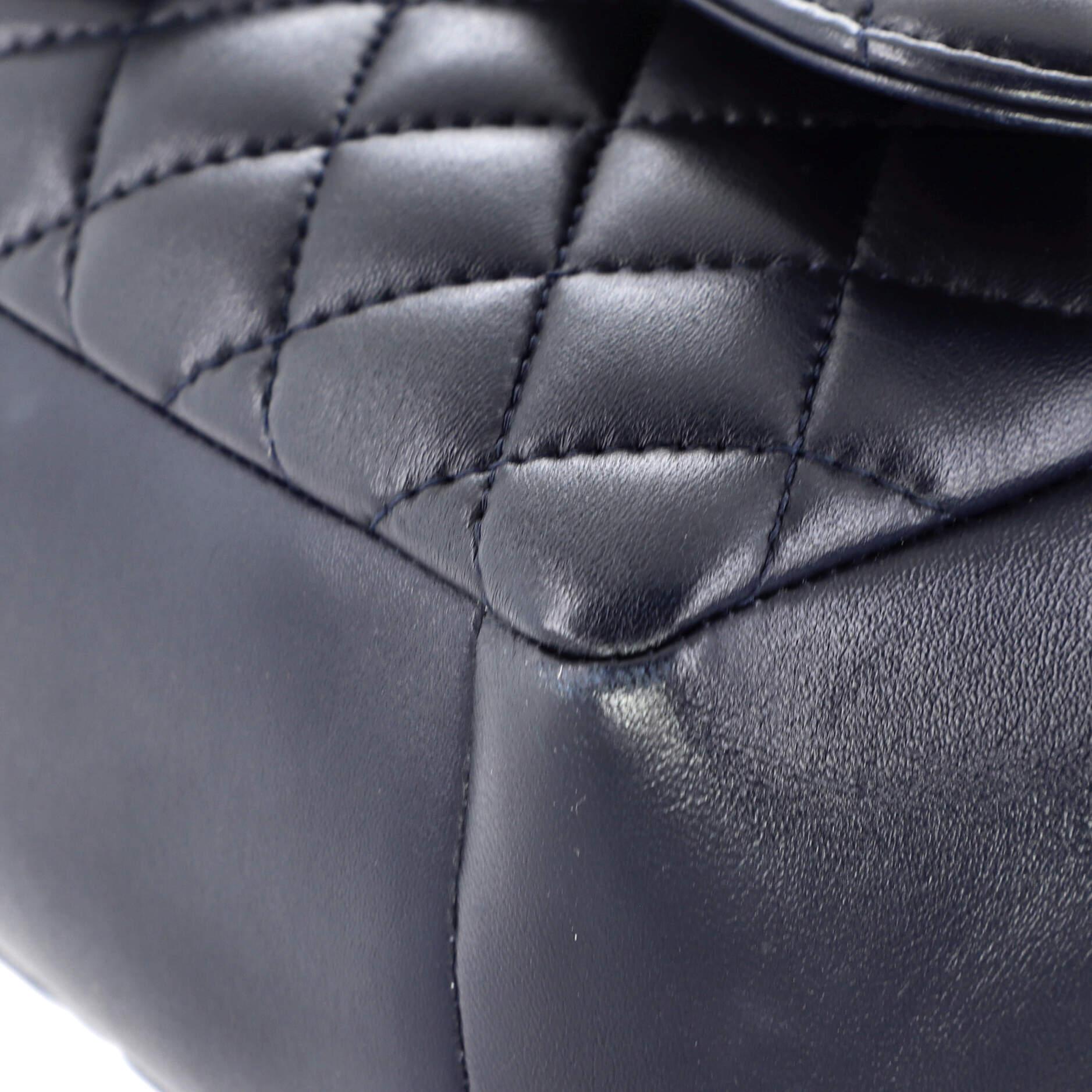 Chanel Mademoiselle Chic Flap Bag Quilted Lambskin Jumbo 5