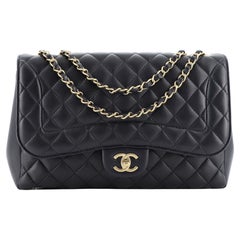 Chanel Mademoiselle Chic Klappentasche aus gestepptem Lammfell Jumbo