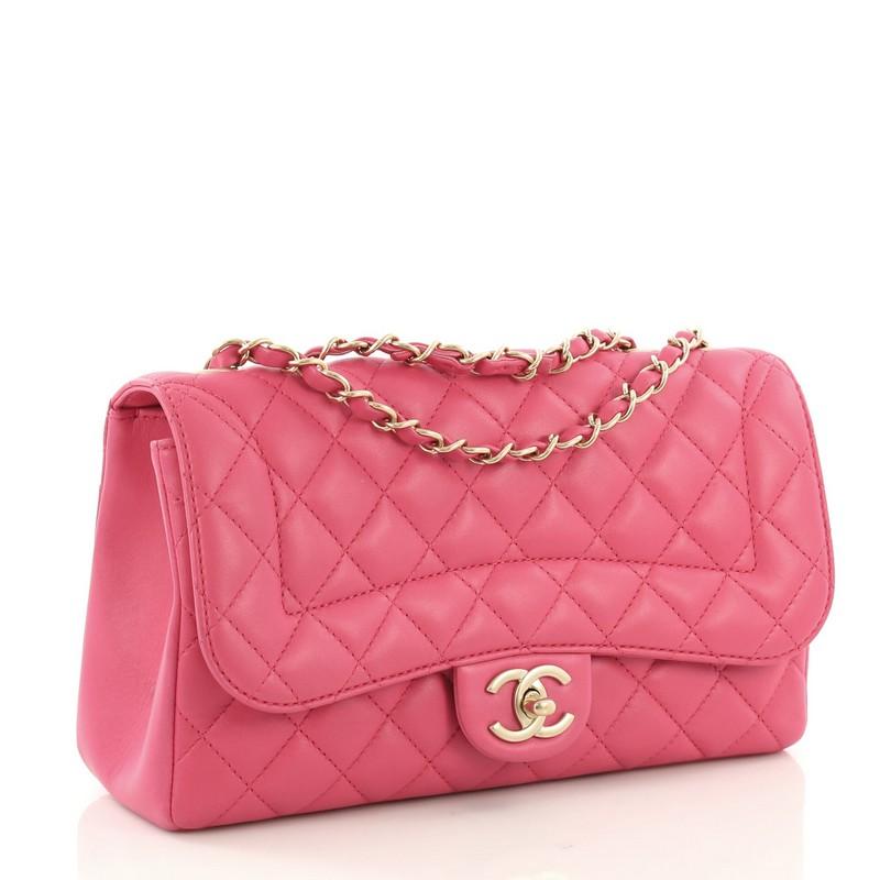 Pink Chanel Mademoiselle Chic Flap Bag Quilted Lambskin Medium