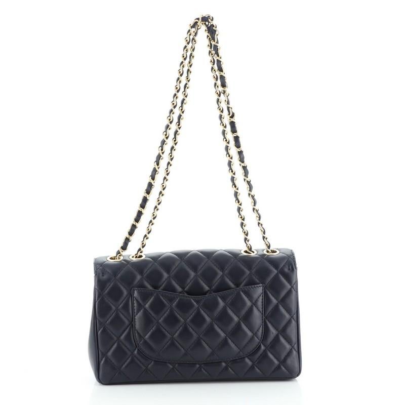 Black Chanel Mademoiselle Chic Flap Bag Quilted Lambskin Medium
