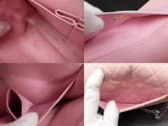 Chanel Mademoiselle Classic Flap Medium Quilted 231621 Pink Cotton Shoulder Bag