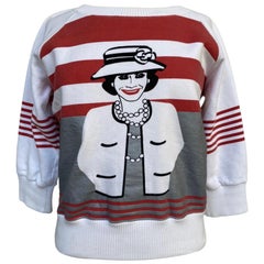Sweat-shirt imprimé Mademoiselle Coco de Chanel
