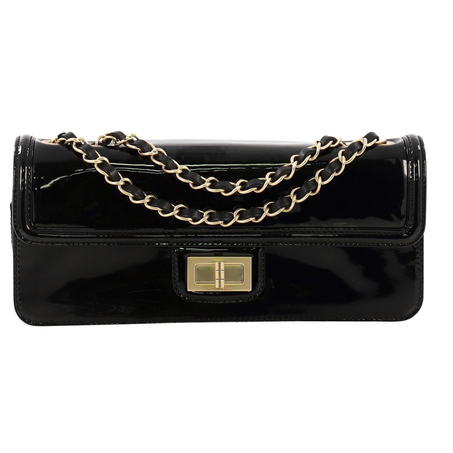 Chanel Mademoiselle Flap Bag Patent East West