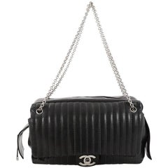 Chanel Mademoiselle Flap Shoulder Bag Vertical Quilt Lambskin Jumbo