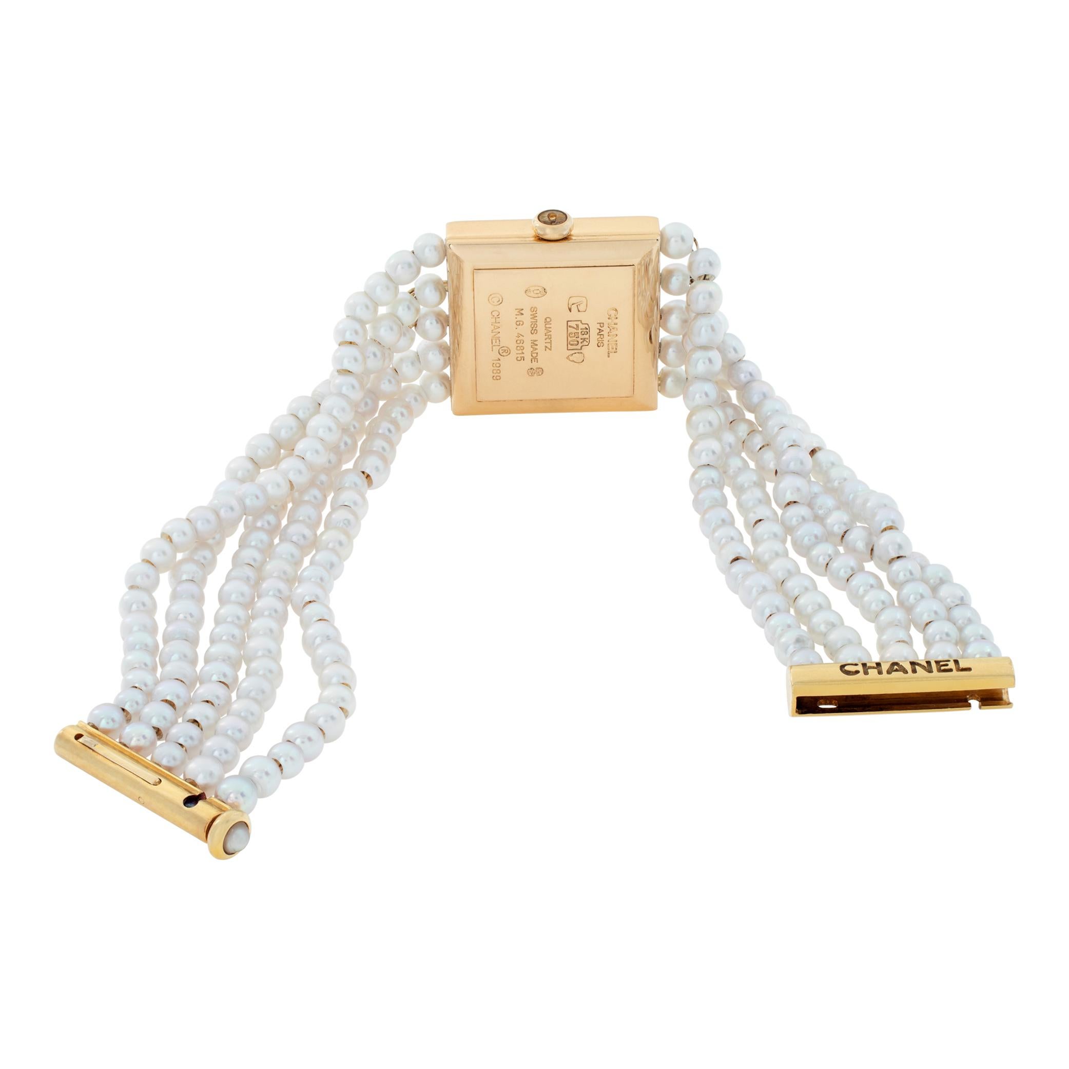 Montre Mademoiselle h0007 en or jaune 18 carats Chanel Pour femmes en vente