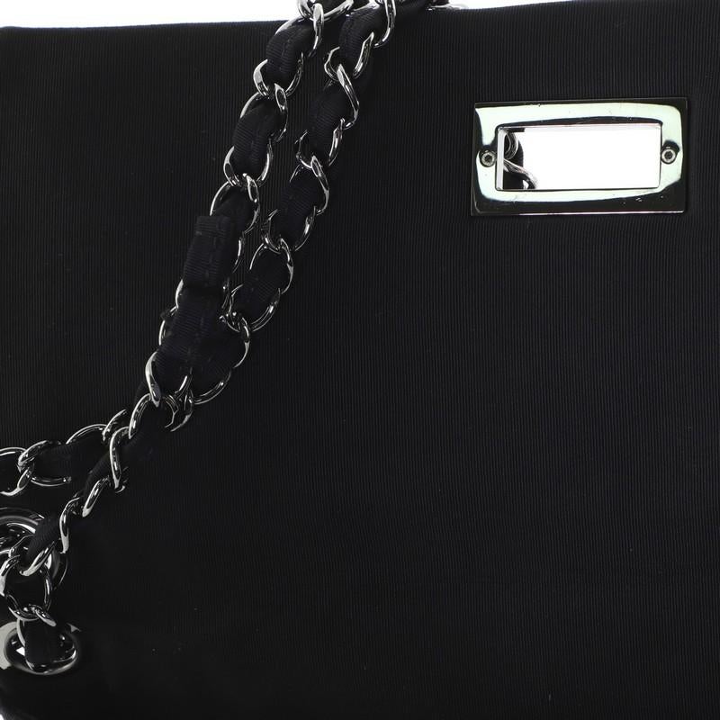 Chanel Mademoiselle Lock Chain Flap Bag Grosgrain Medium 3