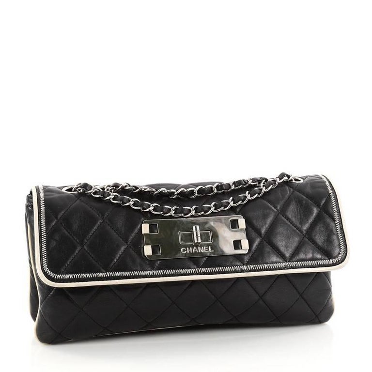 Chanel Mademoiselle Lock Flap Bag Quilted Lambskin East West