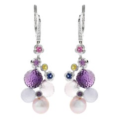 Chanel Mademoiselle-Ohrringe aus Gold mit Perlen und Diamanten