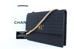 Chanel Mademoiselle ( Ultra Rare ) Quilted Flap 222335 Black Nylon Shoulder Bag