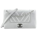 Chanel Mademoiselle Vintage Flap Bag Chevron Sheepskin Medium at