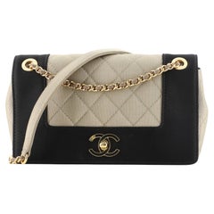 Chanel Mademoiselle Vintage Flap Bag Quilted Grosgrain Small