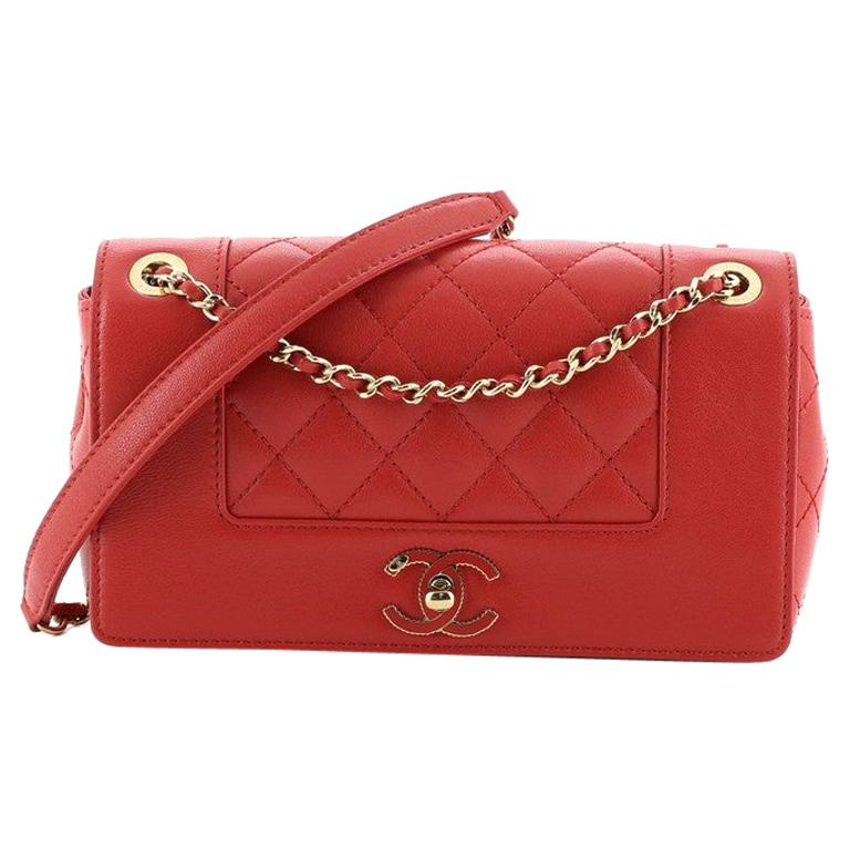 Chanel Mademoiselle Vintage Flap Bag Quilted Sheepskin Small at 1stDibs