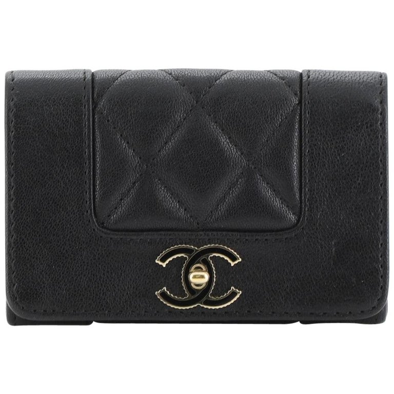 Chanel Mademoiselle Vintage Flap Card Holder Quilted Sheepskin at 1stDibs chanel card holder