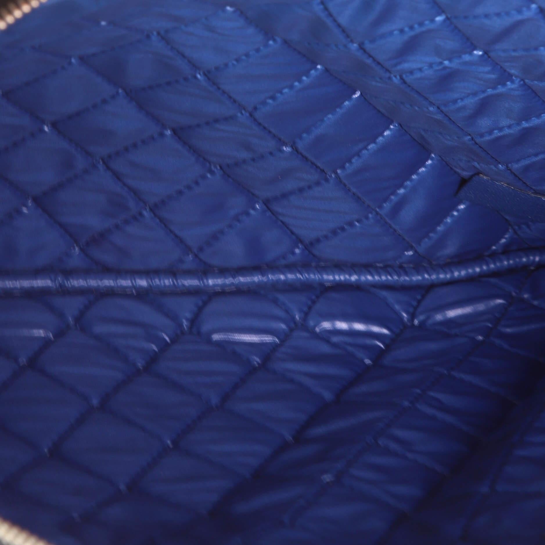 Chanel Mademoiselle Vintage O Case Clutch Quilted Sheepskin Large In Good Condition In NY, NY