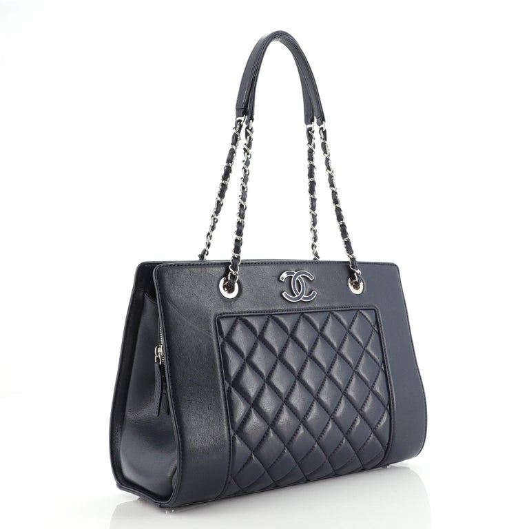 Chanel Black Quilted Leather Mademoiselle Vintage Shopping Tote Bag -  Yoogi's Closet