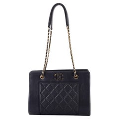 Chanel Mademoiselle Vintage Einkaufstasche aus gestepptem Schafsleder