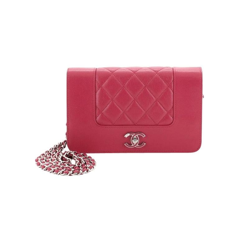 Chanel Mademoiselle Vintage Wallet on Chain Quilted Sheepskin at