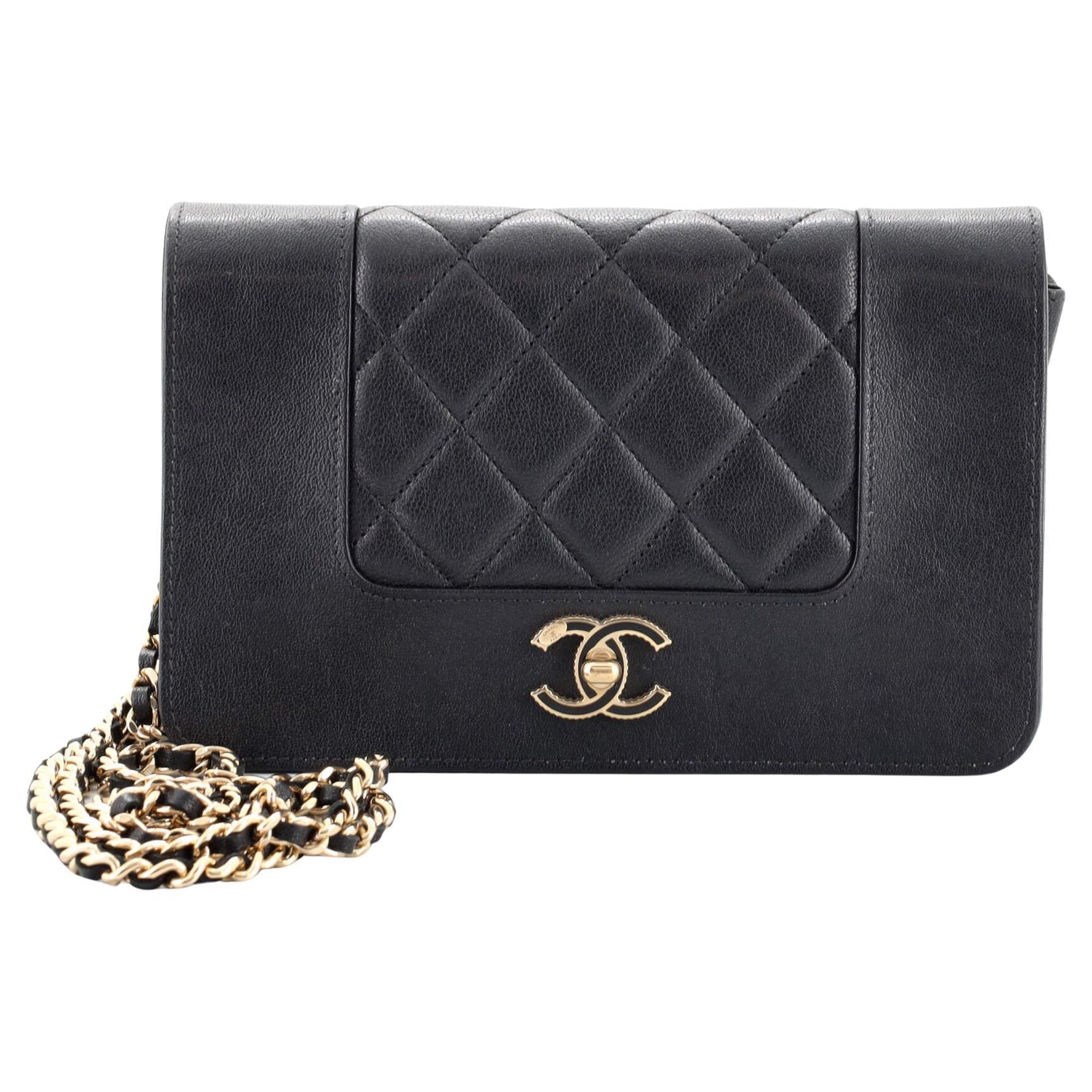 Chanel Mademoiselle Vintage Wallet on Chain Quilted Sheepskin Pink 224797150