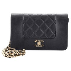 Chanel Mademoiselle Vintage Wallet on Chain Quilted Sheepskin