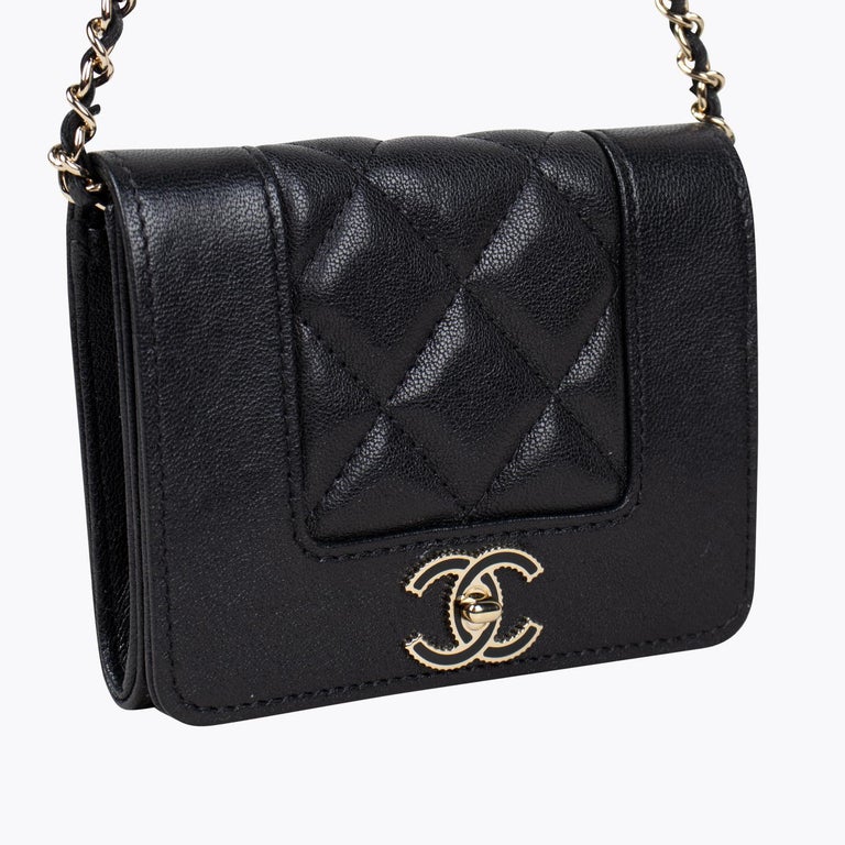 chanel mademoiselle wallet on chain