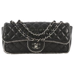 Chanel Madison Chain Around Flap Bag Gestepptes Lammleder East West