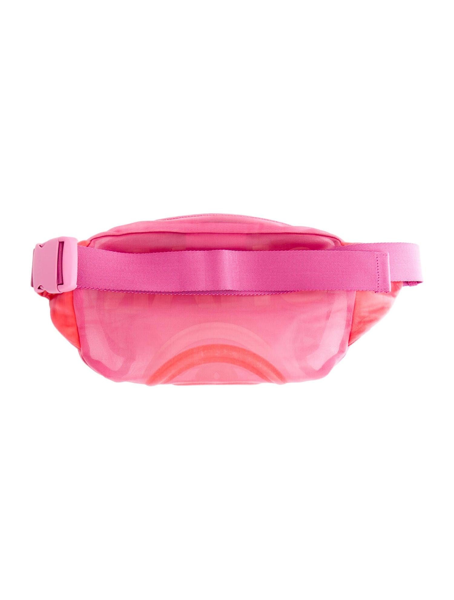 clear neon pink bum bag