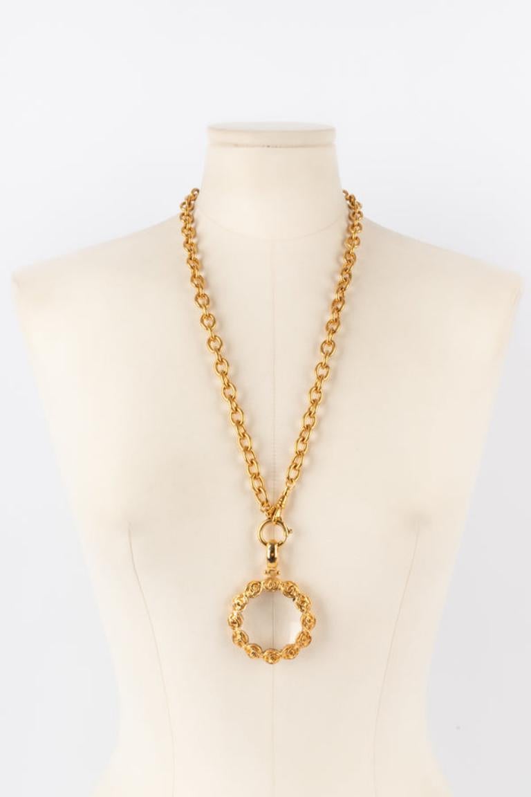 Chanel, collier en verre grossissant, années 1980 en vente 1