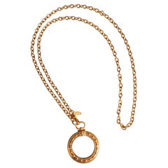 Chanel magnifying glass necklace by Karl Lagerfeld circa 1988