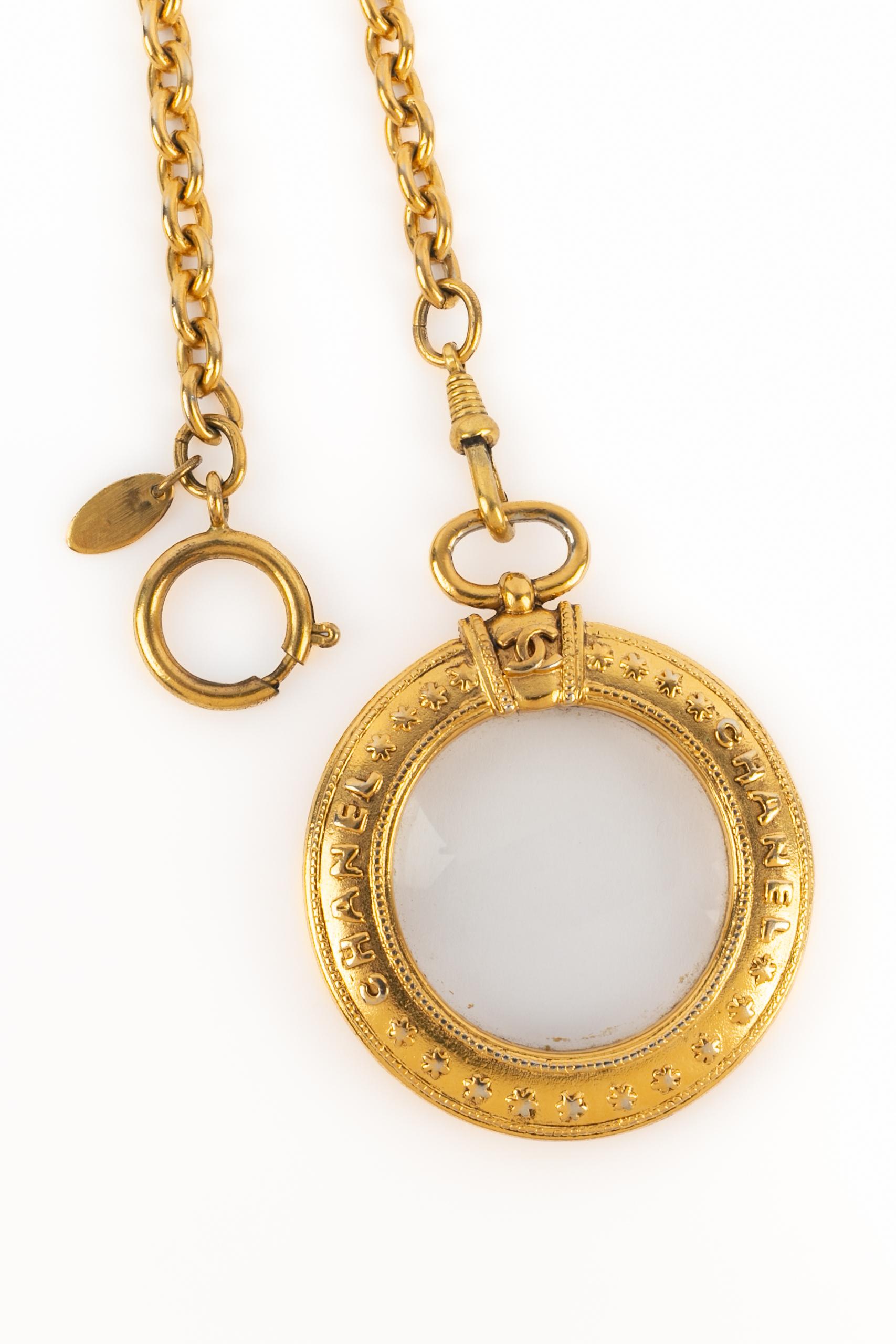 Chanel magnifying glass necklace For Sale 1