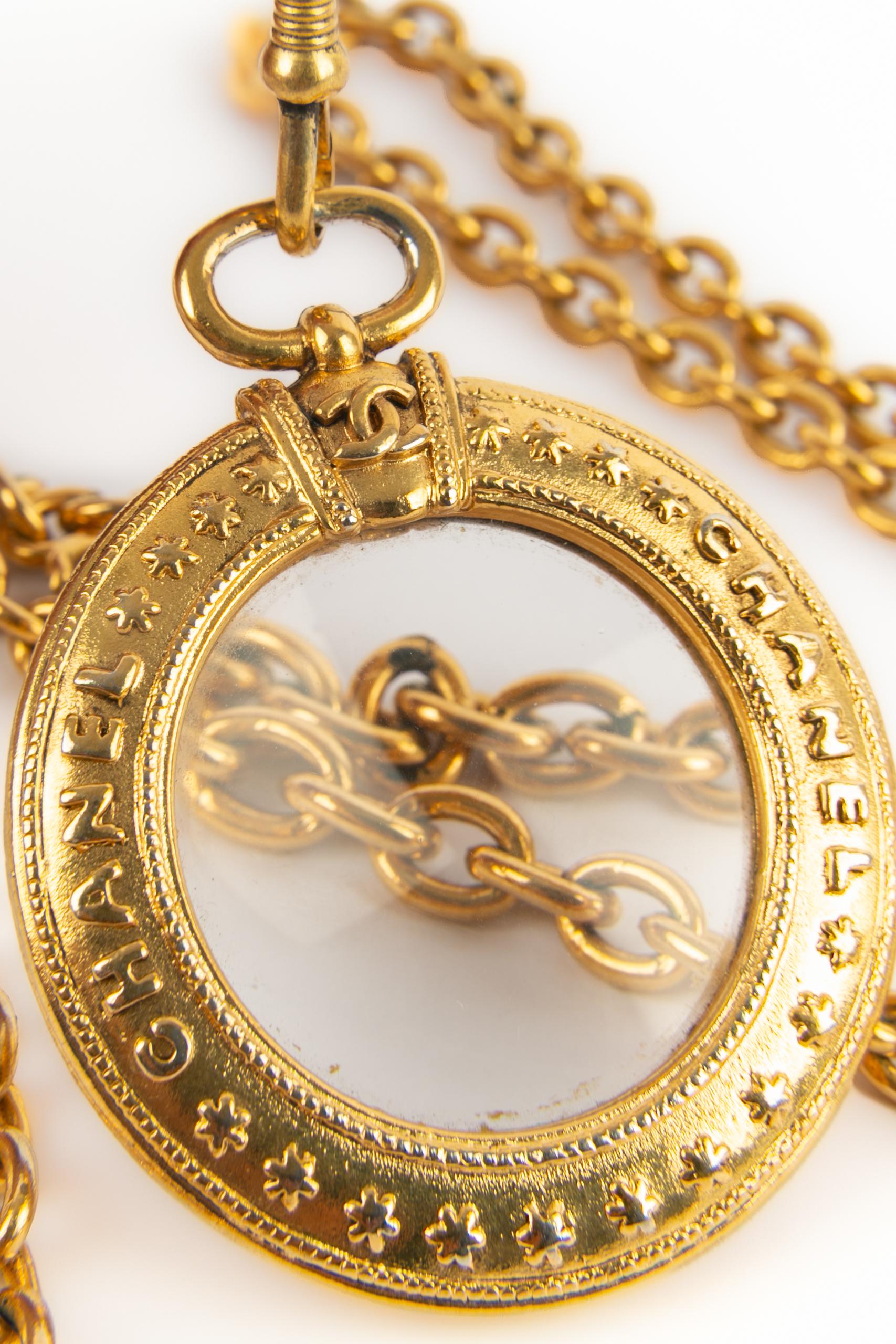 Chanel magnifying glass necklace For Sale 2