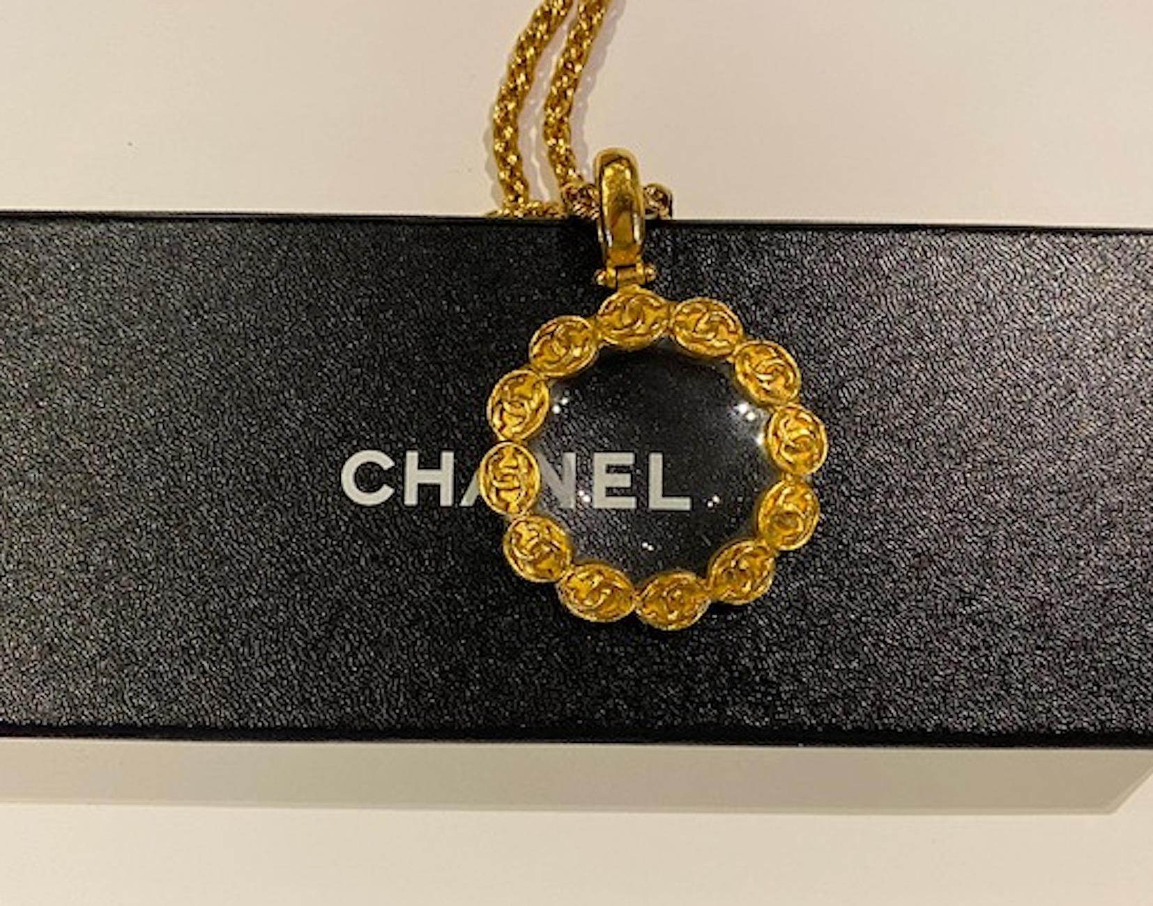 Chanel Magnifying Lens Pendant Necklace, Autumn 1997 Collection 12