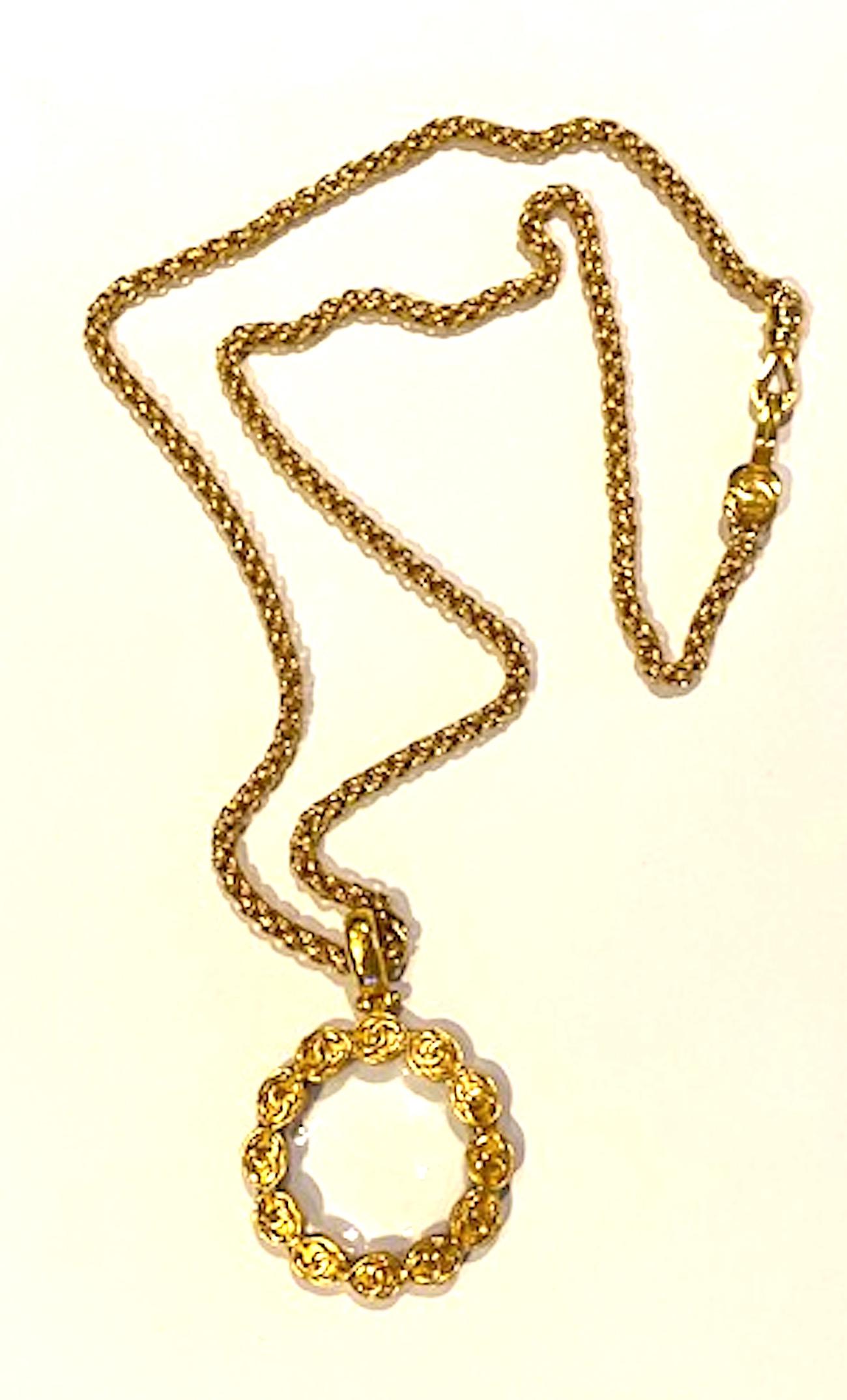 Chanel Magnifying Lens Pendant Necklace, Autumn 1997 Collection 13