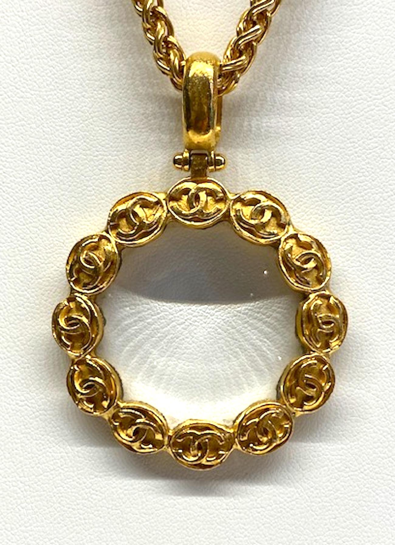 Women's Chanel Magnifying Lens Pendant Necklace, Autumn 1997 Collection