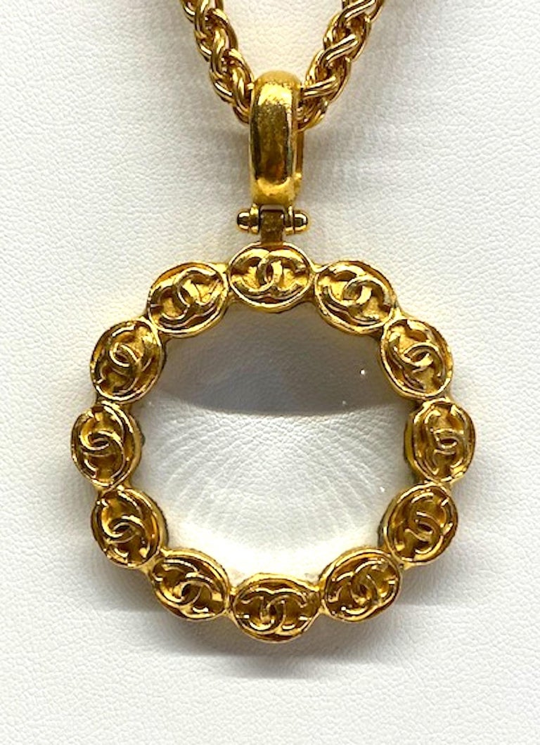 Chanel Magnifying Lens Pendant Necklace, Autumn 1997 Collection at 1stDibs