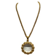 Vintage Chanel Magnifying Lens Pendant Necklace, Autumn 1997 Collection