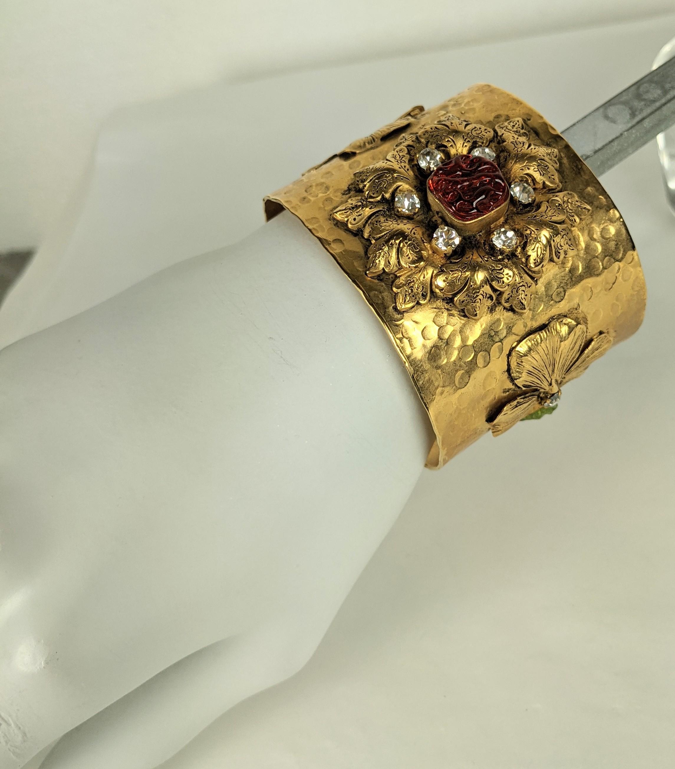 Women's Chanel Maison Gripoix Floral Cuff Bracelet For Sale