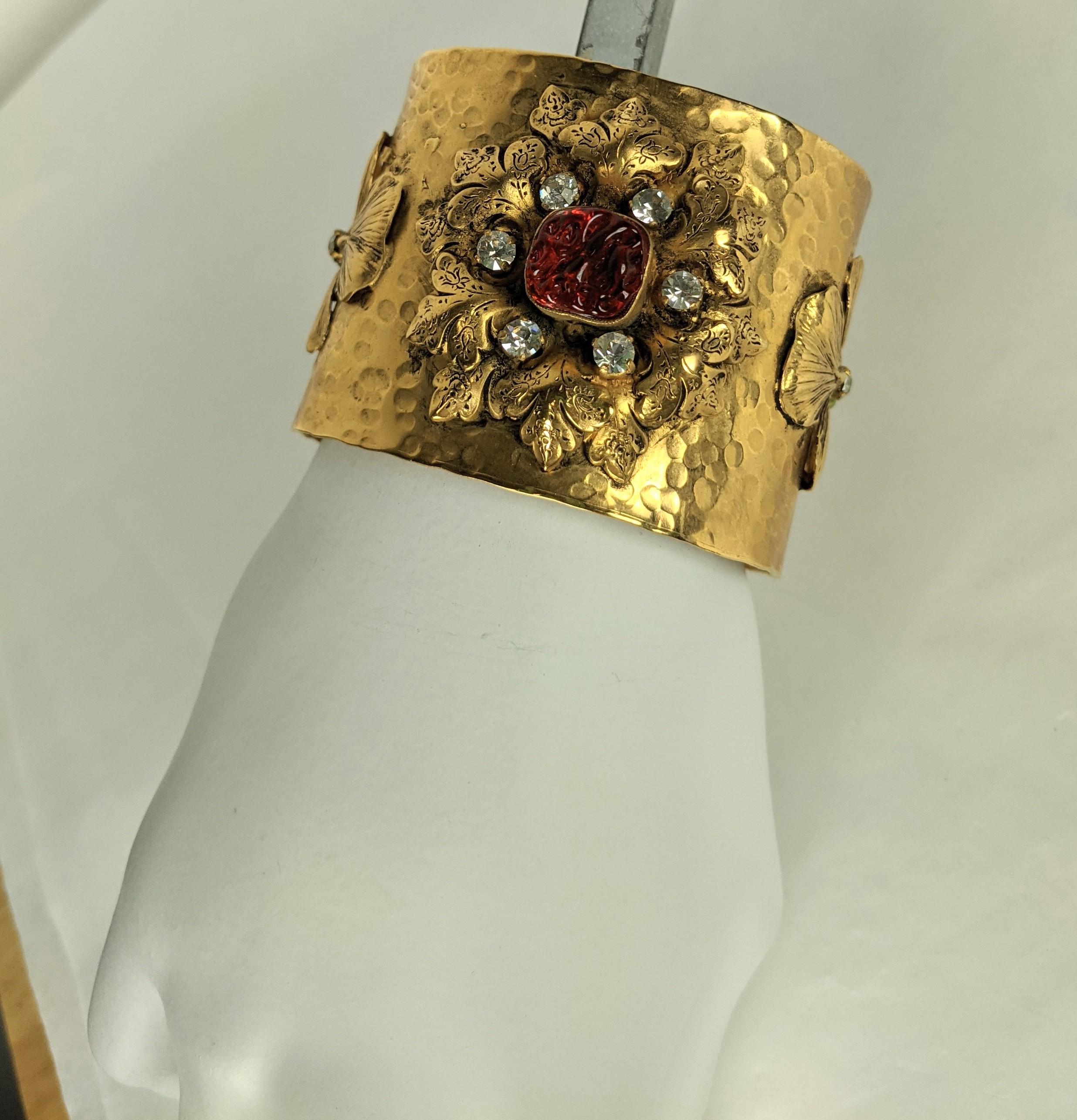 Chanel Maison Gripoix Floral Cuff Bracelet For Sale 1