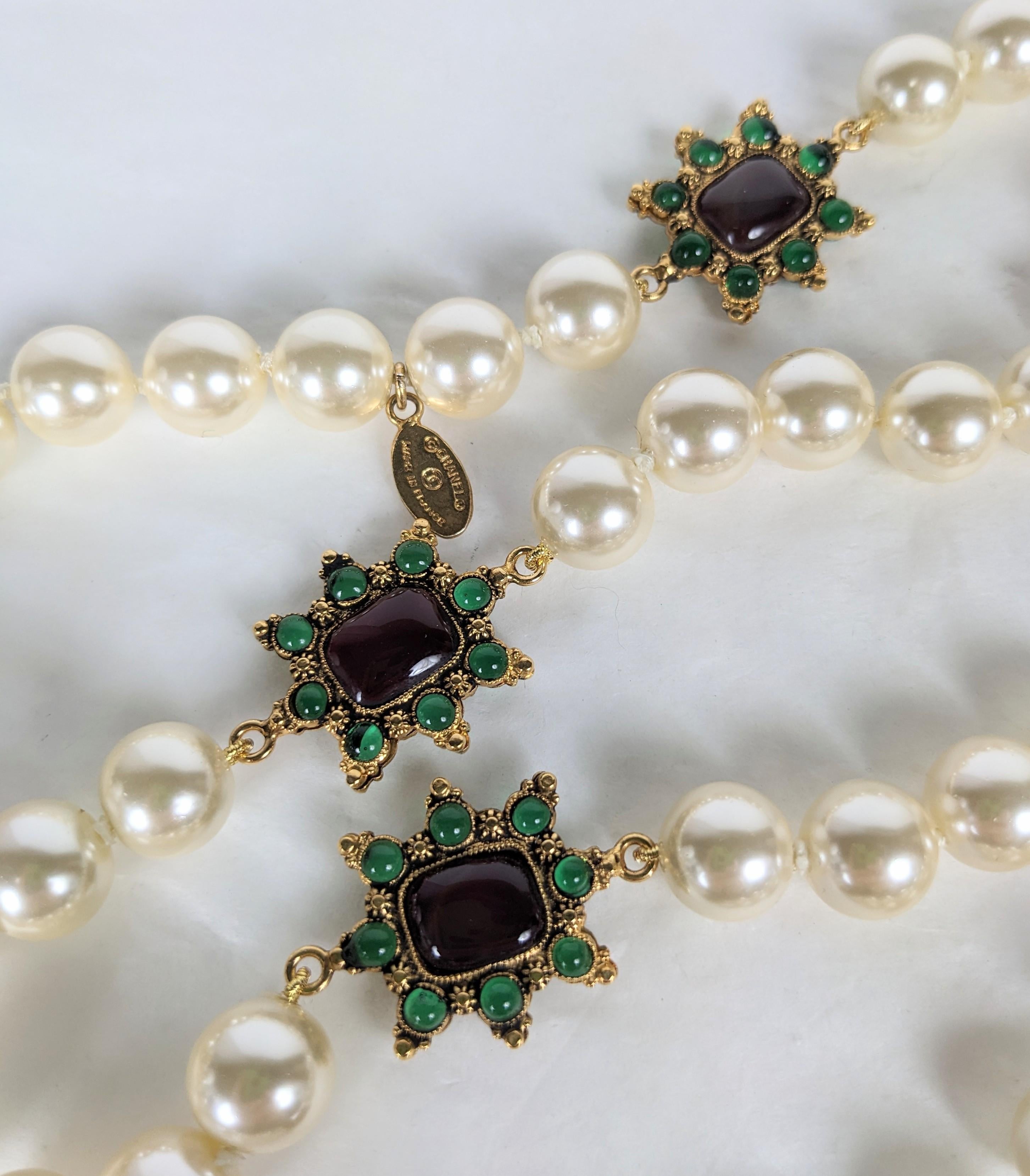 Chanel Maison Gripoix Renaissance Star Link Pearl Necklace For Sale 1