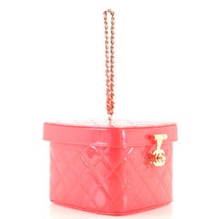 Chanel Makeup Case Minaudiere Quilted Patent Mini