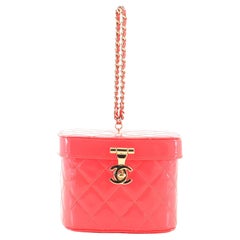 Chanel Makeup Case Minaudiere Quilted Patent Mini