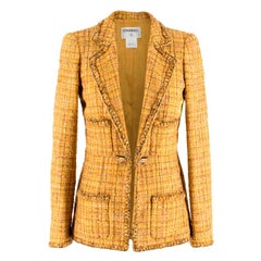 Chanel Marigold Tweed Single Breasted Fantasy Jacket 36 XS