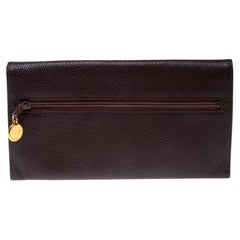 Chanel Maroon Leather CC Timeless Vintage Wallet