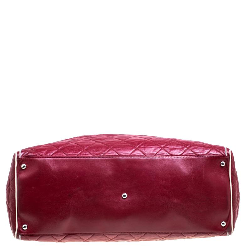 Chanel Maroon Quilted Leather Accordion Reissue Shoulder Bag 5