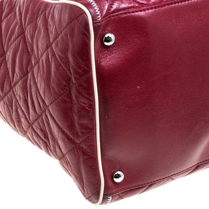 Chanel Maroon Quilted Leather Accordion Reissue Shoulder Bag 2