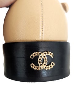 Chanel Mary Janes Open Shoes Beige Black size 42 with golden CC