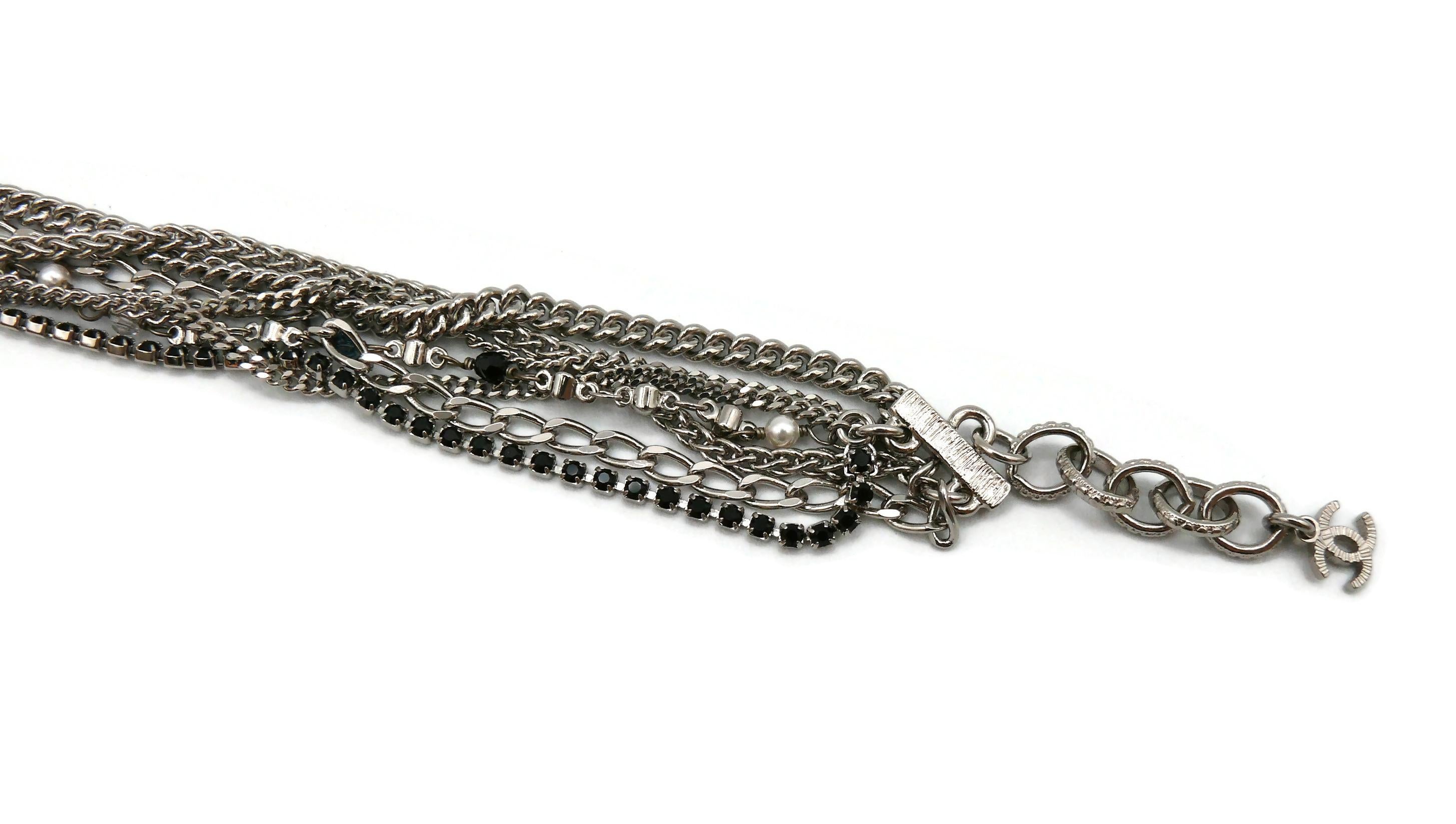 CHANEL Massive Jewelled CC Pendant Multi-strand Necklace, 2019 5